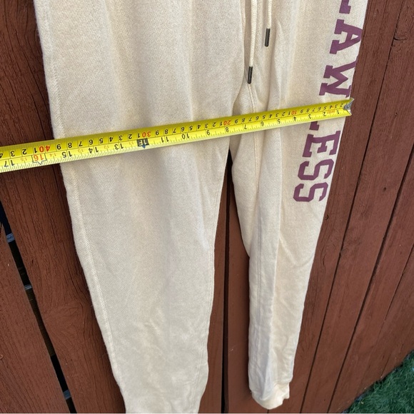 Cream Sweatpants with Purple 'FLAWLESS' Print - Picture 7 of 12